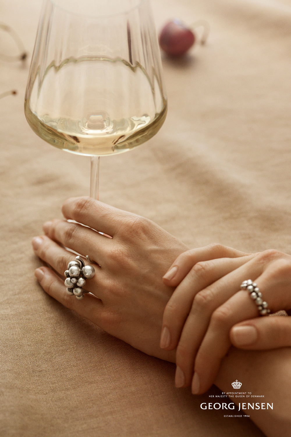 Georg Jensen Moonlight Grapes ring I sølv
