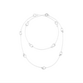 Georg Jensen Offspring Sautoir halskjede i sølv 90 CM