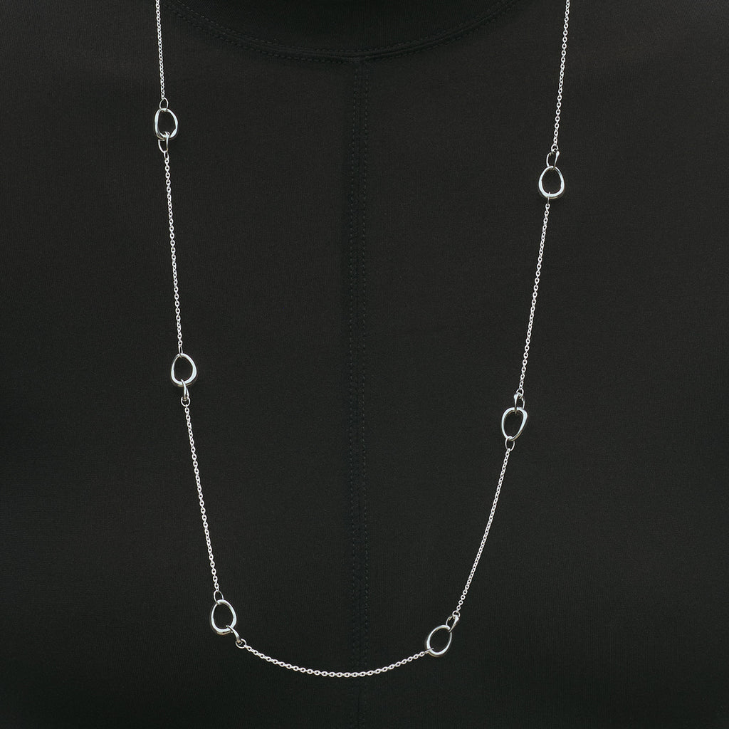 Georg Jensen Offspring Sautoir halskjede i sølv 90 CM