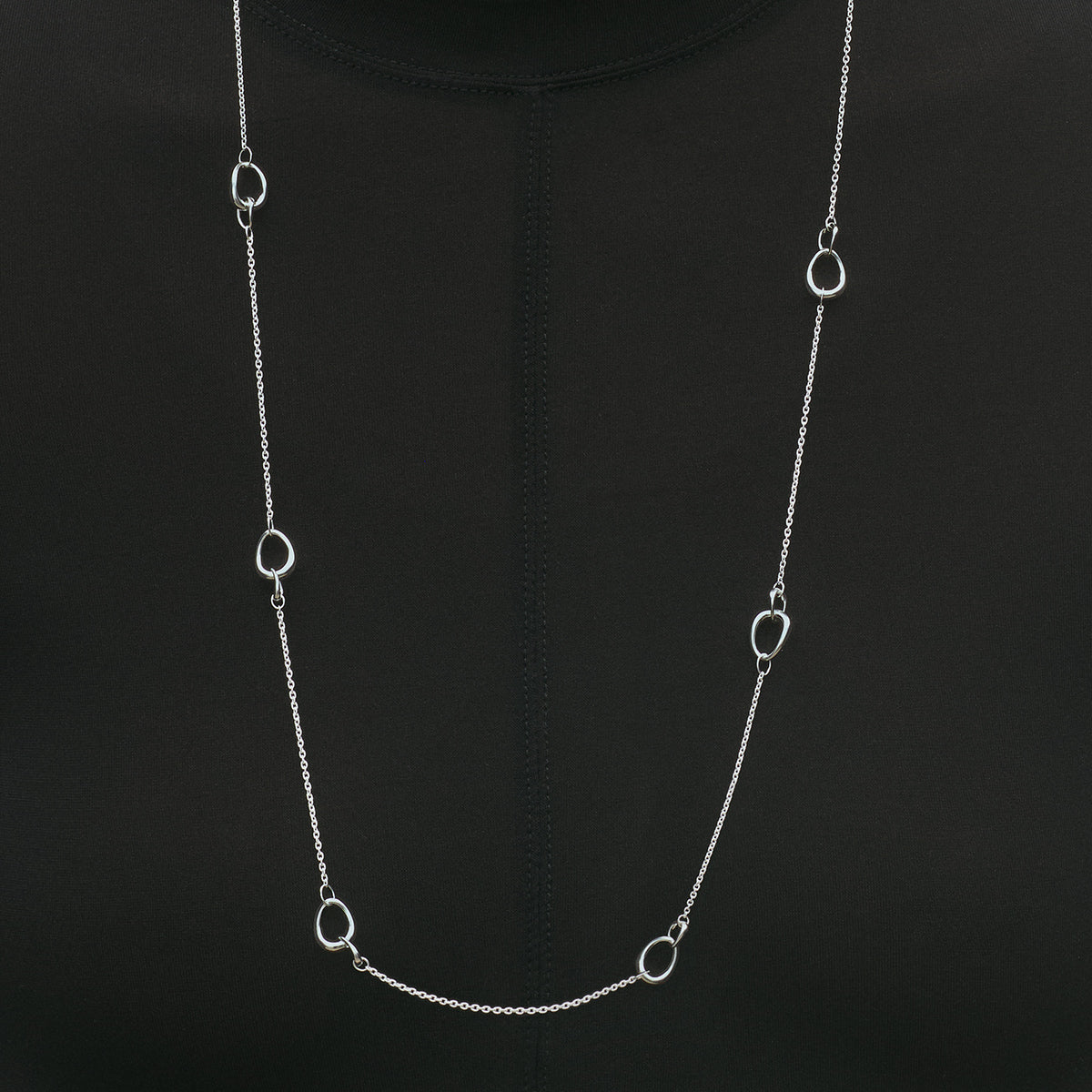Georg Jensen Offspring Sautoir halskjede i sølv 90 CM