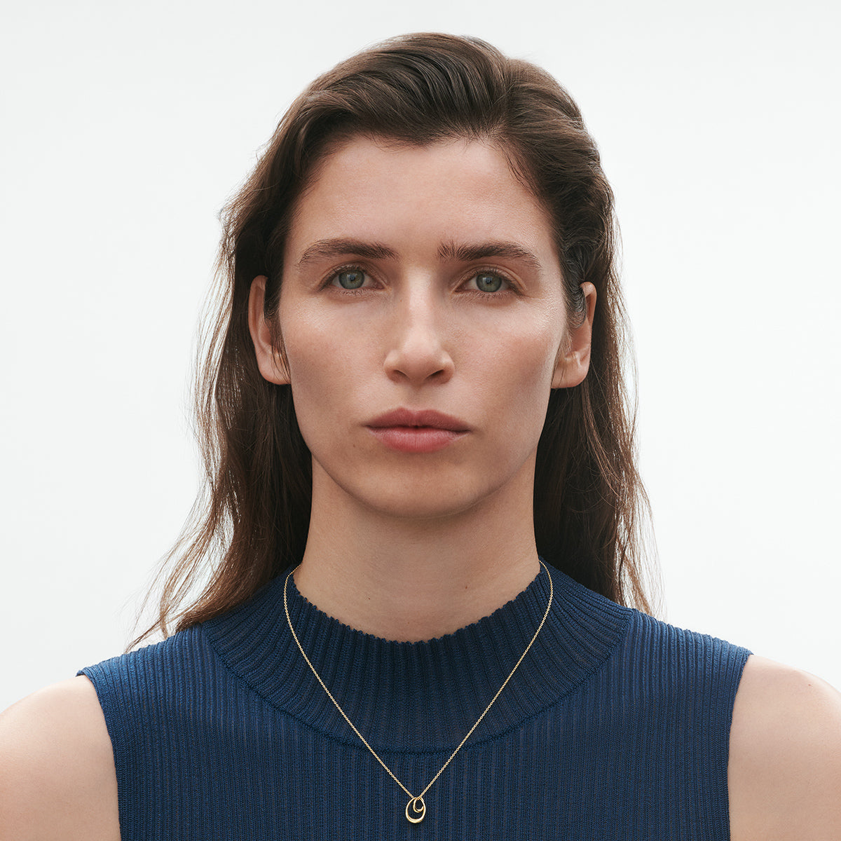 Georg Jensen Offspring halskjede med anheng i gull