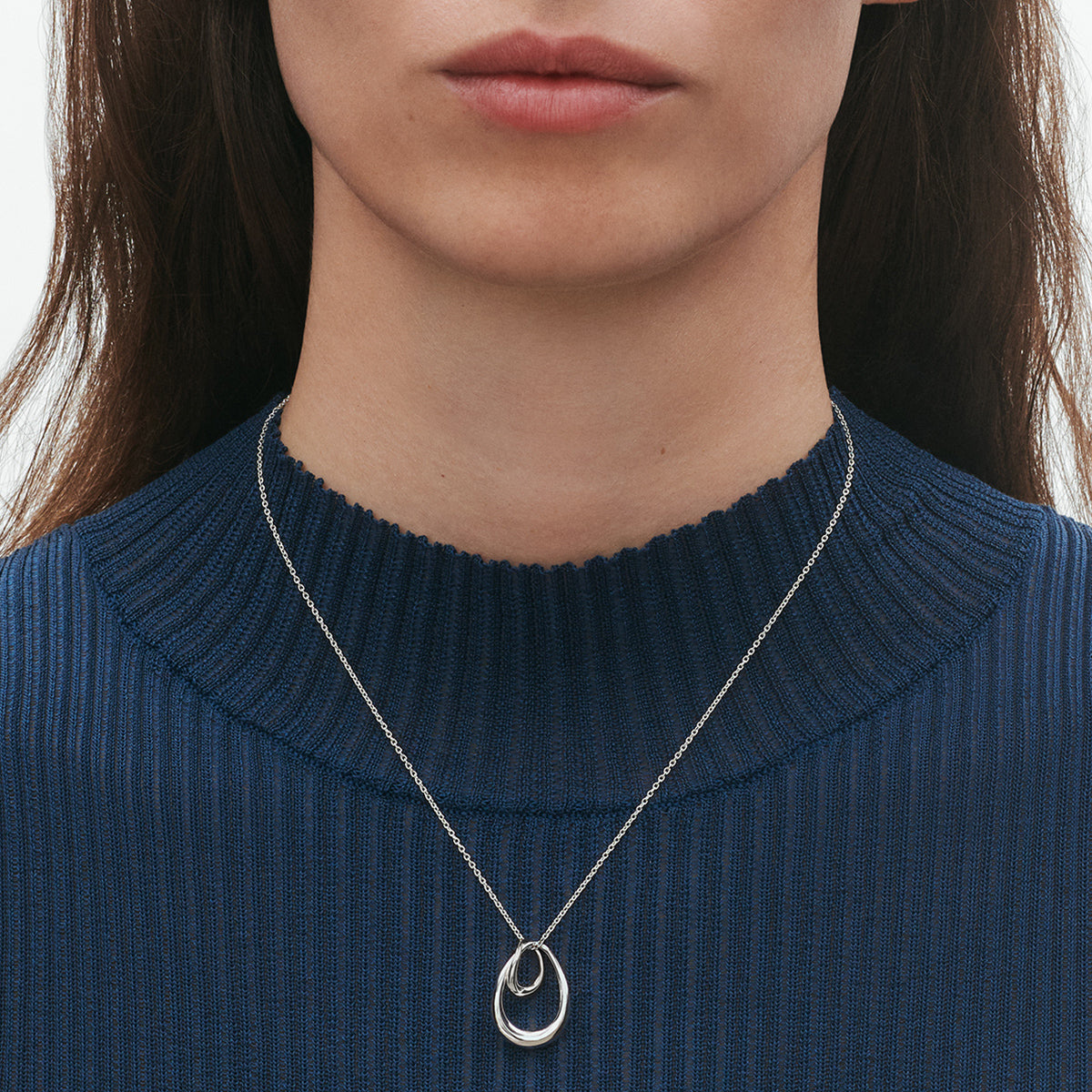Georg Jensen Offspring halskjede stort i sølv