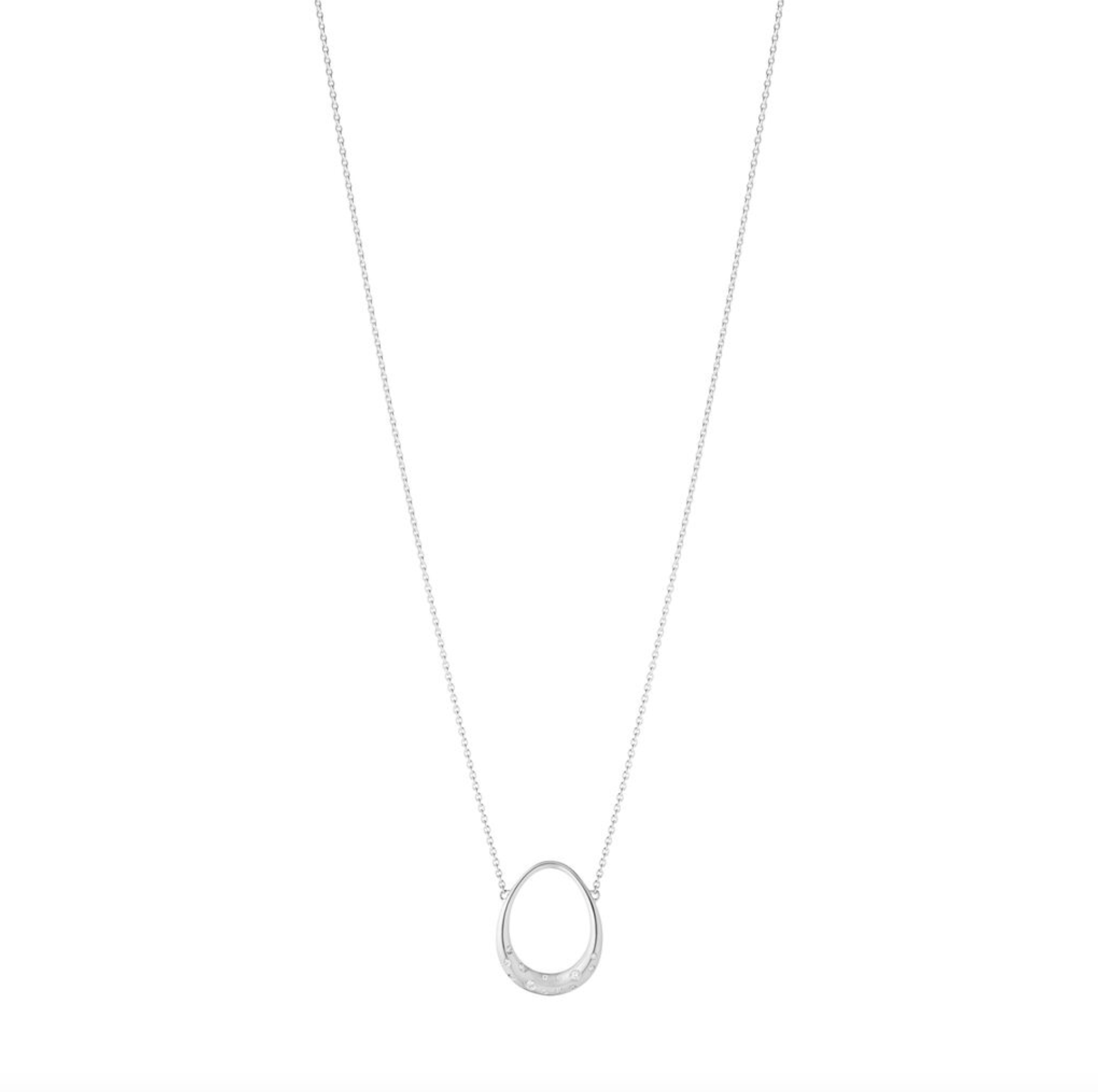 Georg Jensen Offspring lite anheng, sølv med diamanter