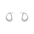 Georg Jensen Offspring øreringer, sølv med diamanter