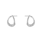Georg Jensen Offspring øreringer, sølv med diamanter