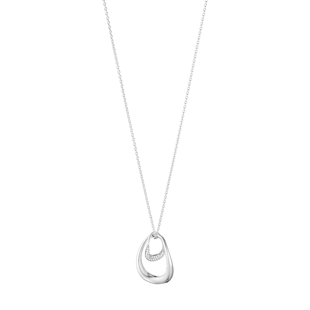 Georg Jensen Offspring stort halskjede med anheng, sølv