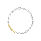 Georg Jensen Reflect armbånd, sølv med gull