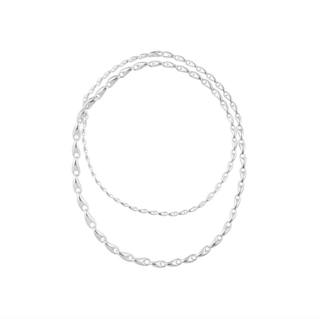 Georg Jensen Reflect halskjede 105 cm, sølv 