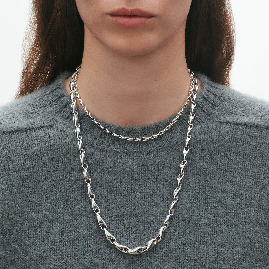 Georg Jensen Reflect halskjede 105 cm, sølv 