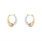 Georg Jensen Reflect øredobber, sølv og gull
