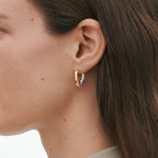 Georg Jensen Reflect øredobber, sølv og gull