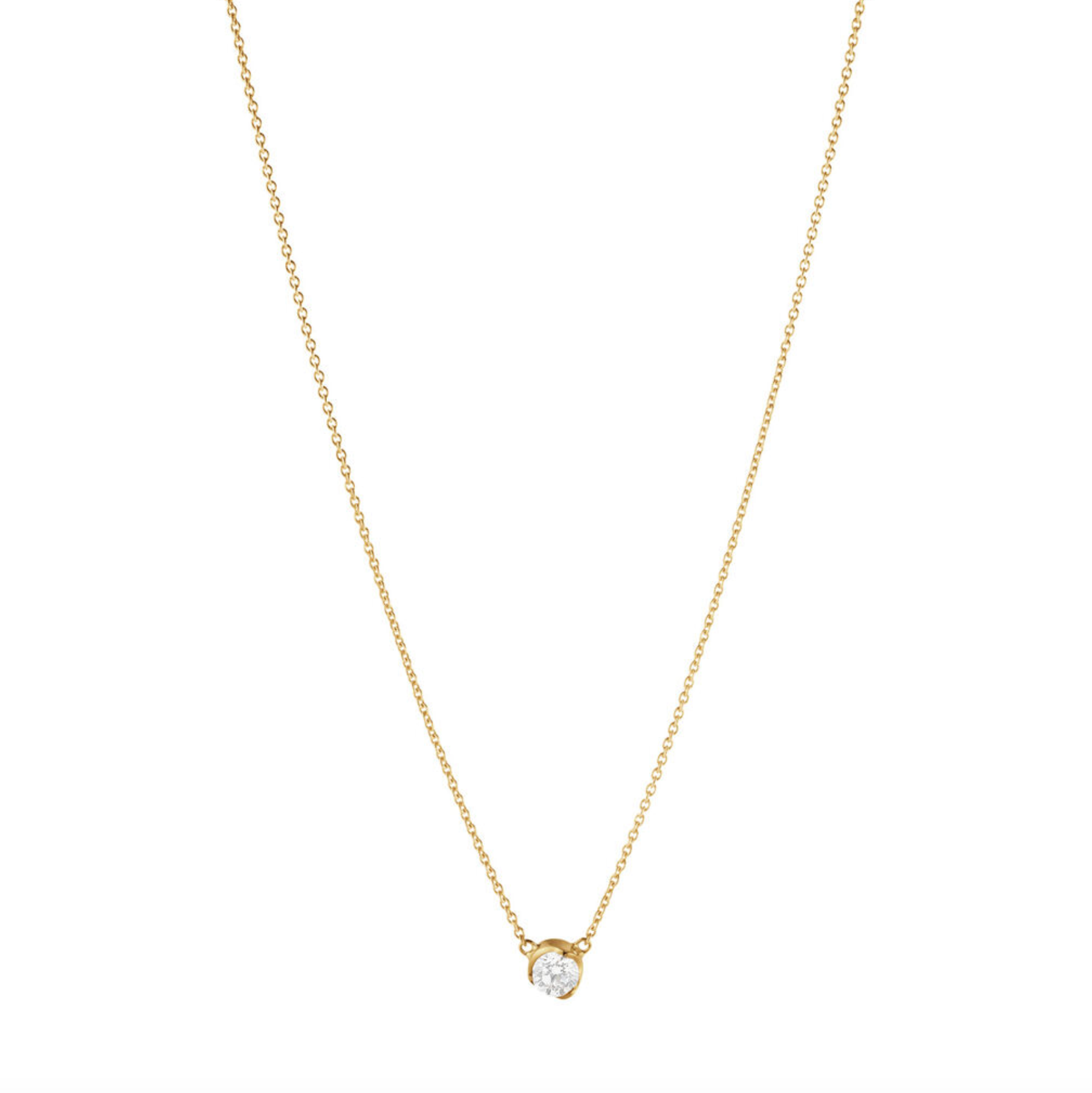 Georg Jensen Signature Diamonds halskjede, gull og diamanter