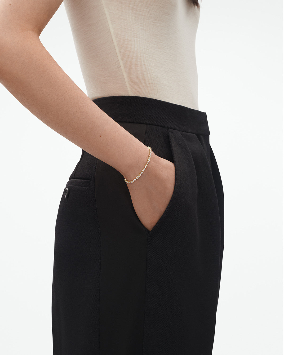 Georg Jensen Signature Diamonds tennisarmbånd, gull med diamanter