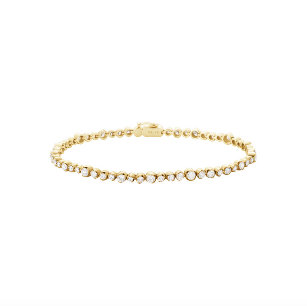 Georg Jensen Signature Diamonds tennisarmbånd, gull med diamanter