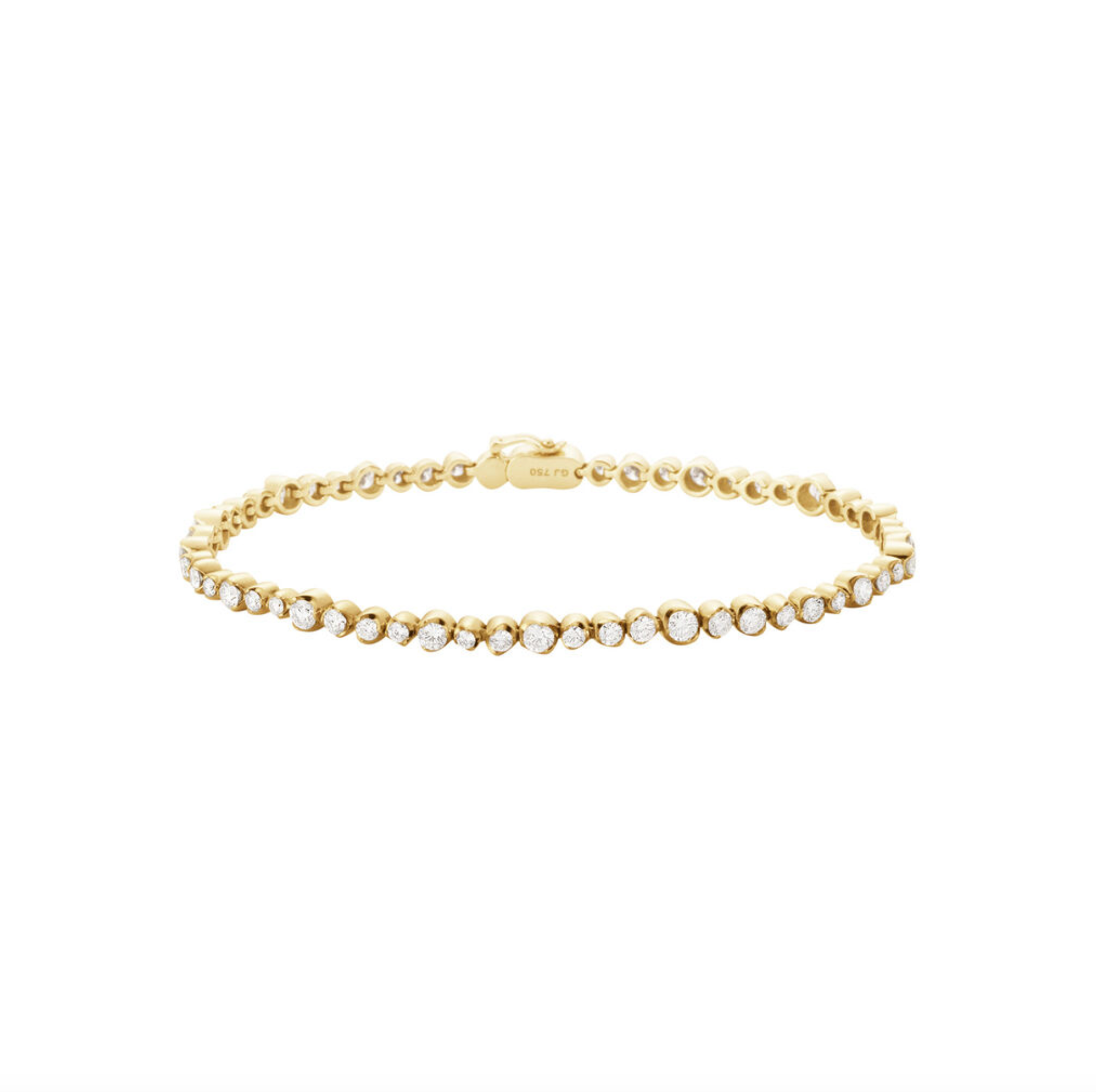 Georg Jensen Signature Diamonds tennisarmbånd, gull med diamanter