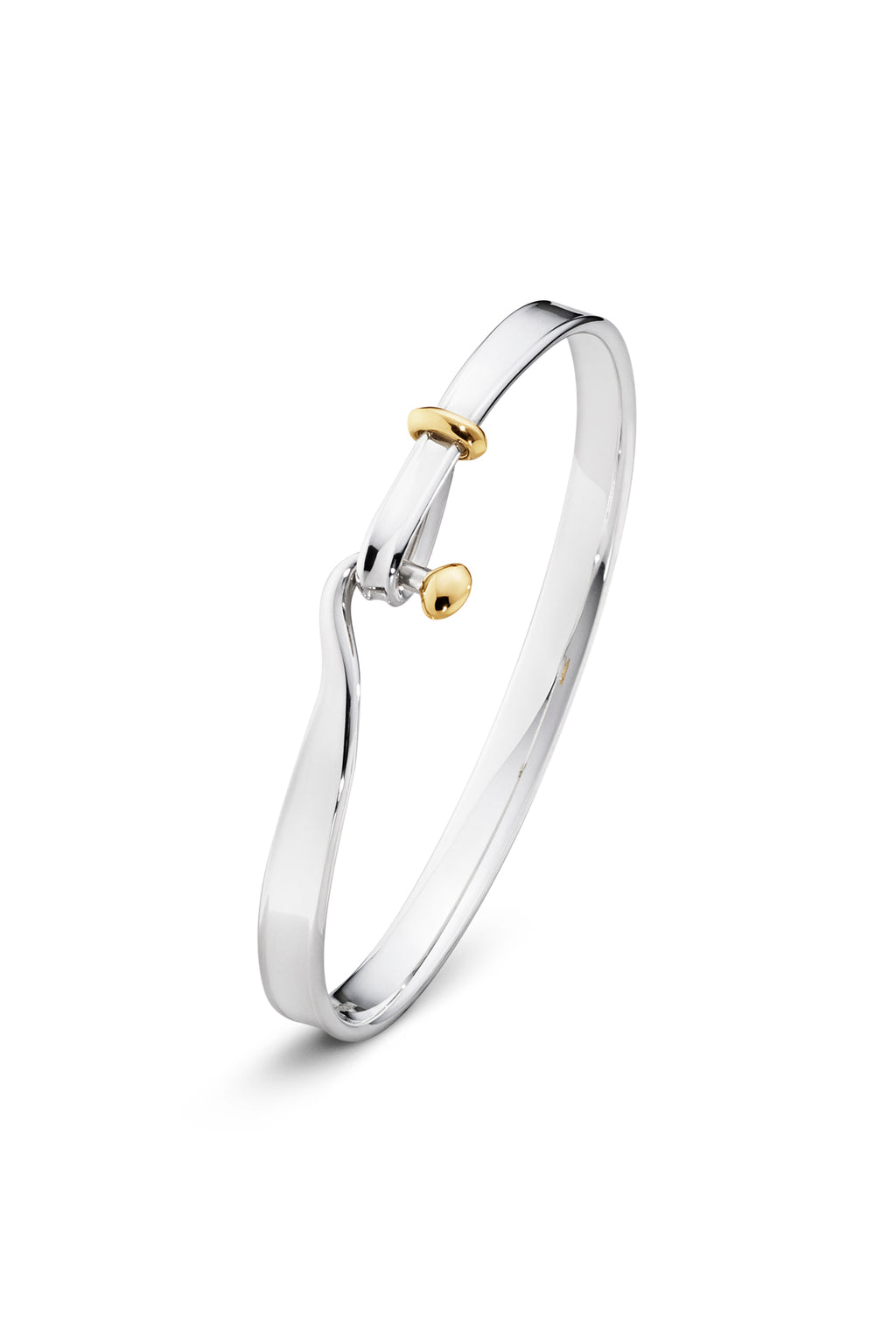 Georg Jensen Torun armring, sølv med gull