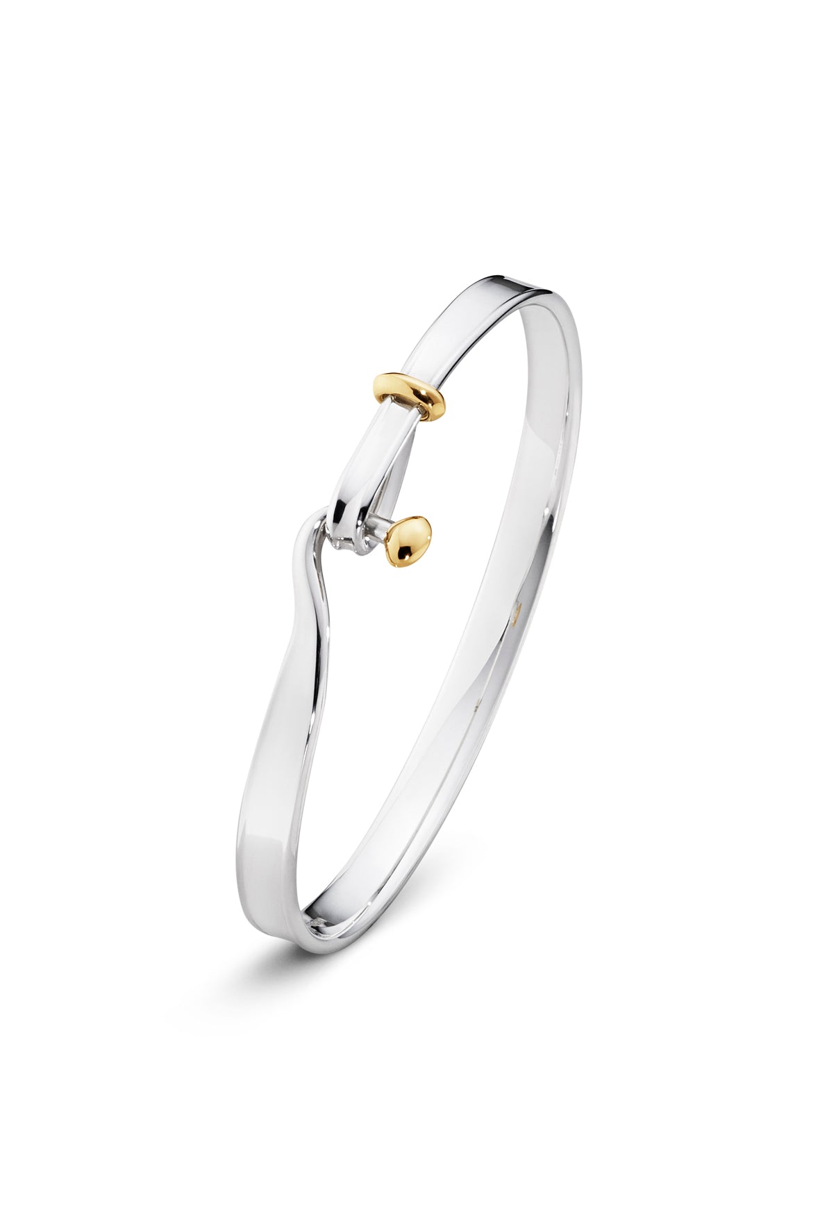 Georg Jensen Torun armring, sølv med gull