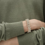 Georg Jensen Weft dobbelt armbånd, sølv 