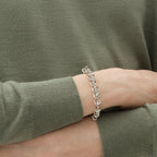 Georg Jensen Weft enkelt armbånd, sølv 