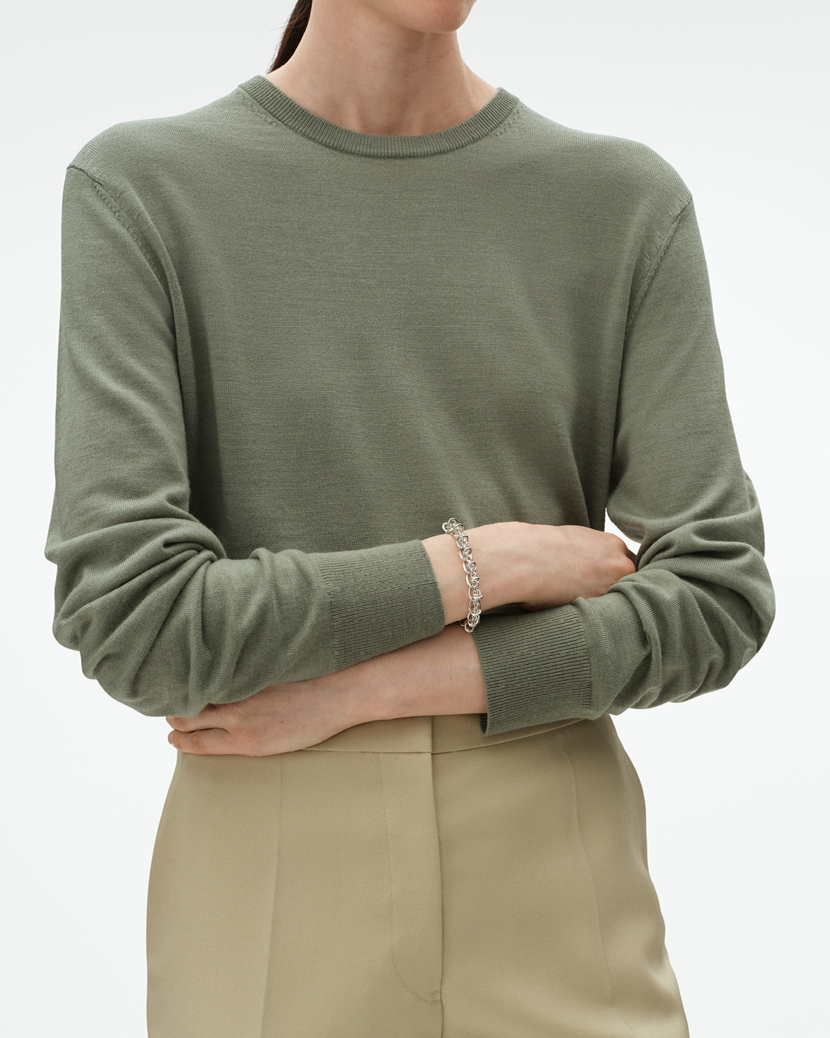 Georg Jensen Weft enkelt armbånd, sølv 