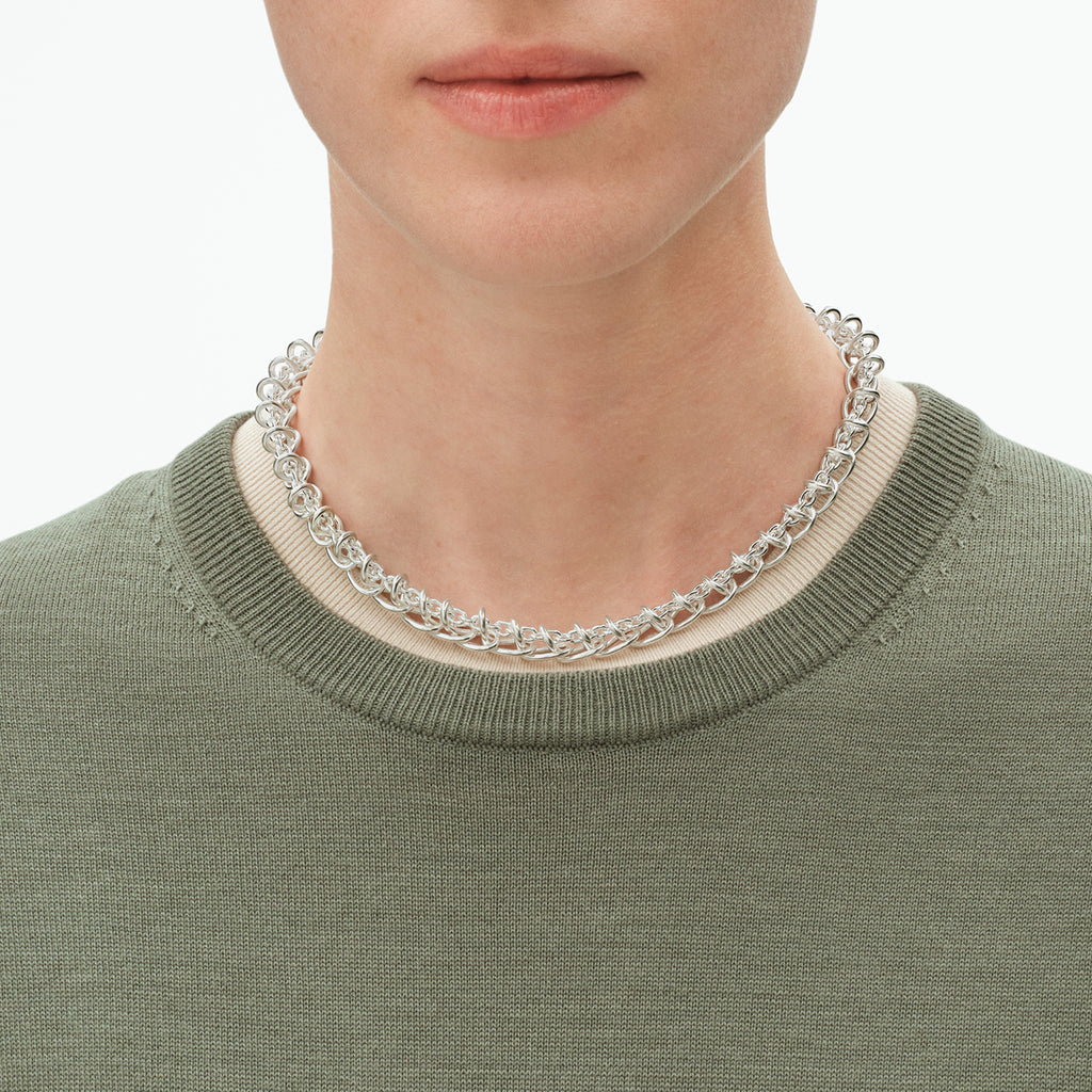 Georg Jensen Weft halskjede, sølv