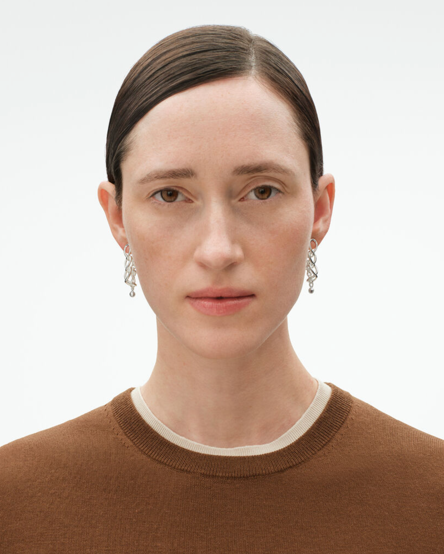Georg Jensen Weft øredobber, sølv