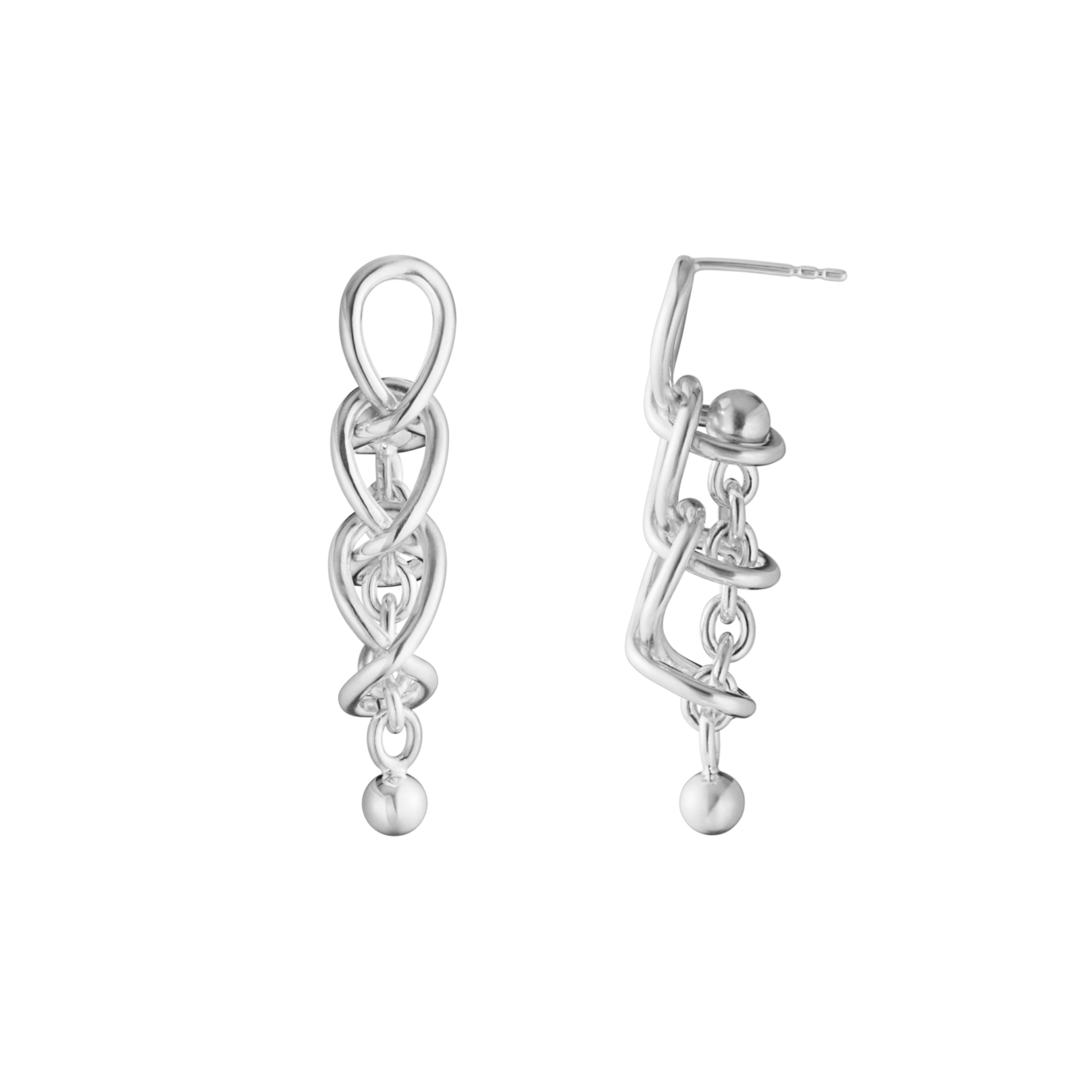 Georg Jensen Weft øredobber, sølv