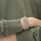 Georg Jensen Weft tredobbelt armbånd, sølv
