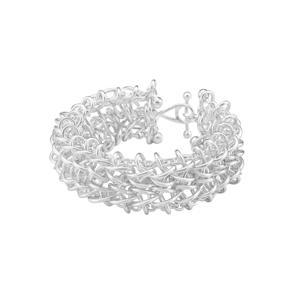 Georg Jensen Weft tredobbelt armbånd, sølv