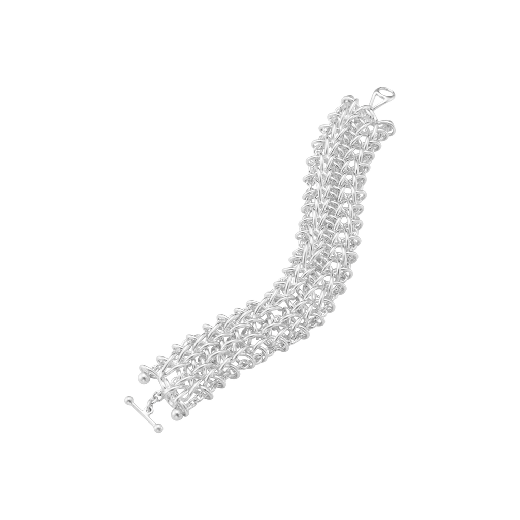 Georg Jensen Weft tredobbelt armbånd, sølv