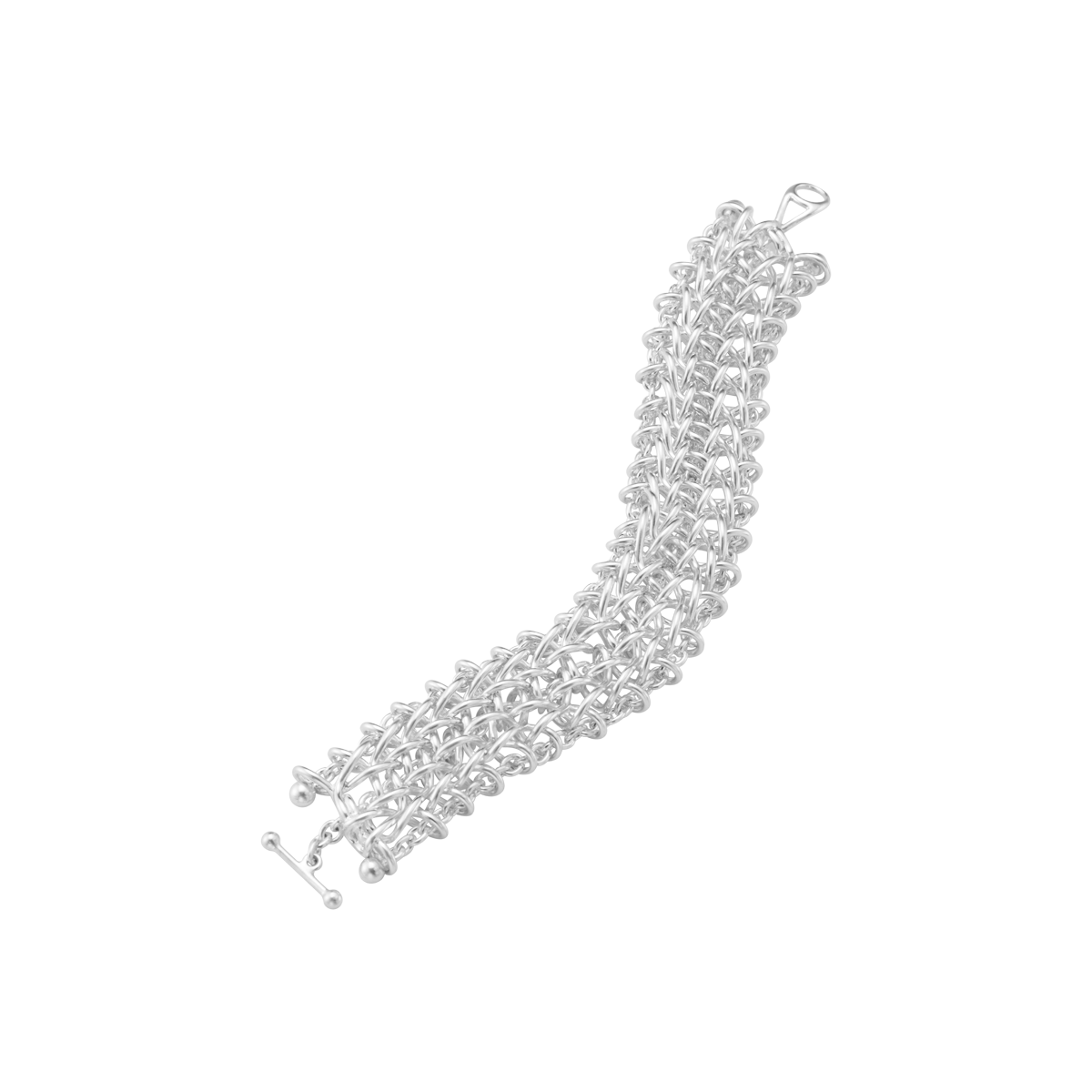 Georg Jensen Weft tredobbelt armbånd, sølv