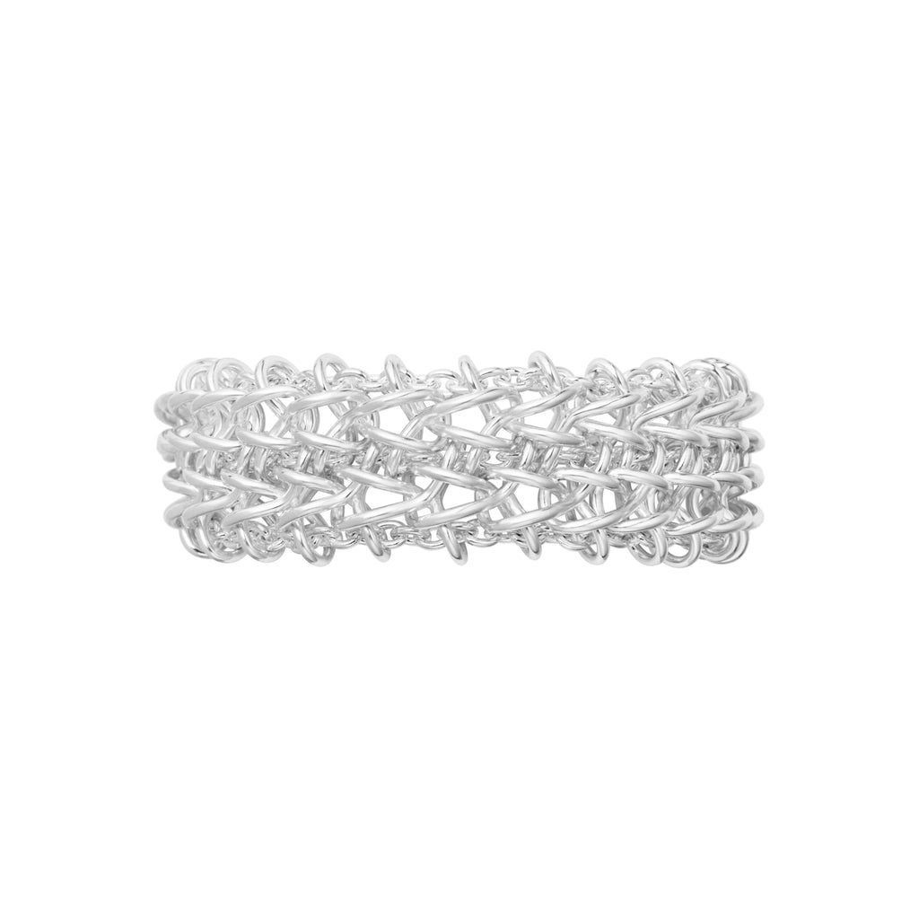 Georg Jensen Weft tredobbelt armbånd, sølv