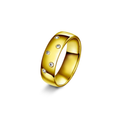 Giftering 6 mm med diamantdryss, gull