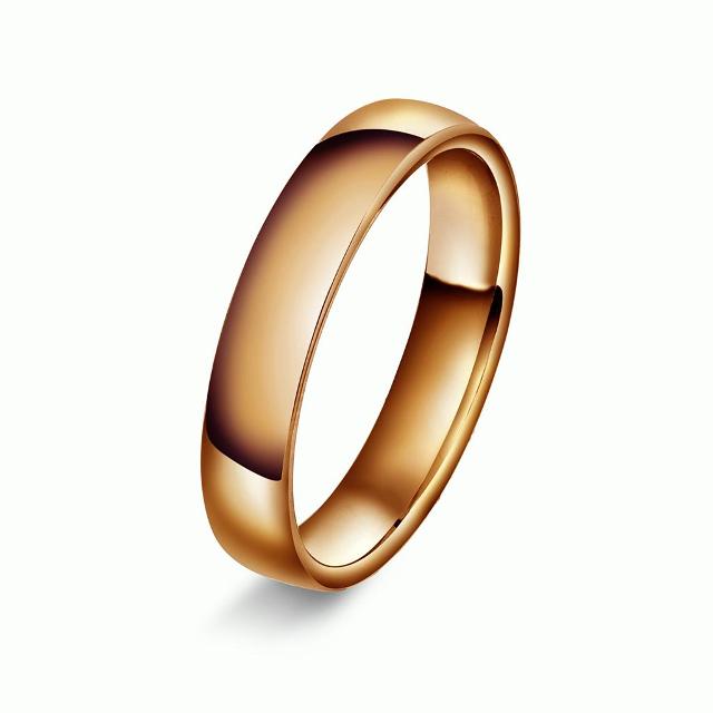 Giftering buet 4 mm, rosé gull
