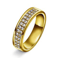 Giftering med diamanter 5 mm, gull