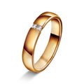 Giftering med to diamanter 4 mm, rosé gull