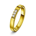 Giftering med tre diamanter 3 mm, gull