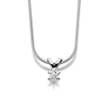 Gullhagen Carola anheng, hvitt gull med diamant 0,20ct tw.si.