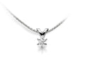 Gullhagen Carola anheng, hvitt gull med diamant 0,50ct tw.si.