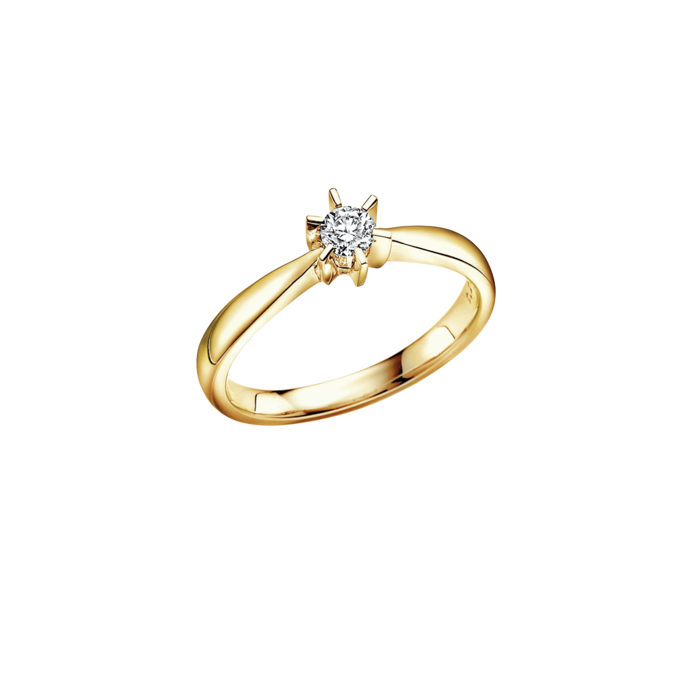 Gullhagen Carola ring, gull med diamant 0,15ct tw.si.
