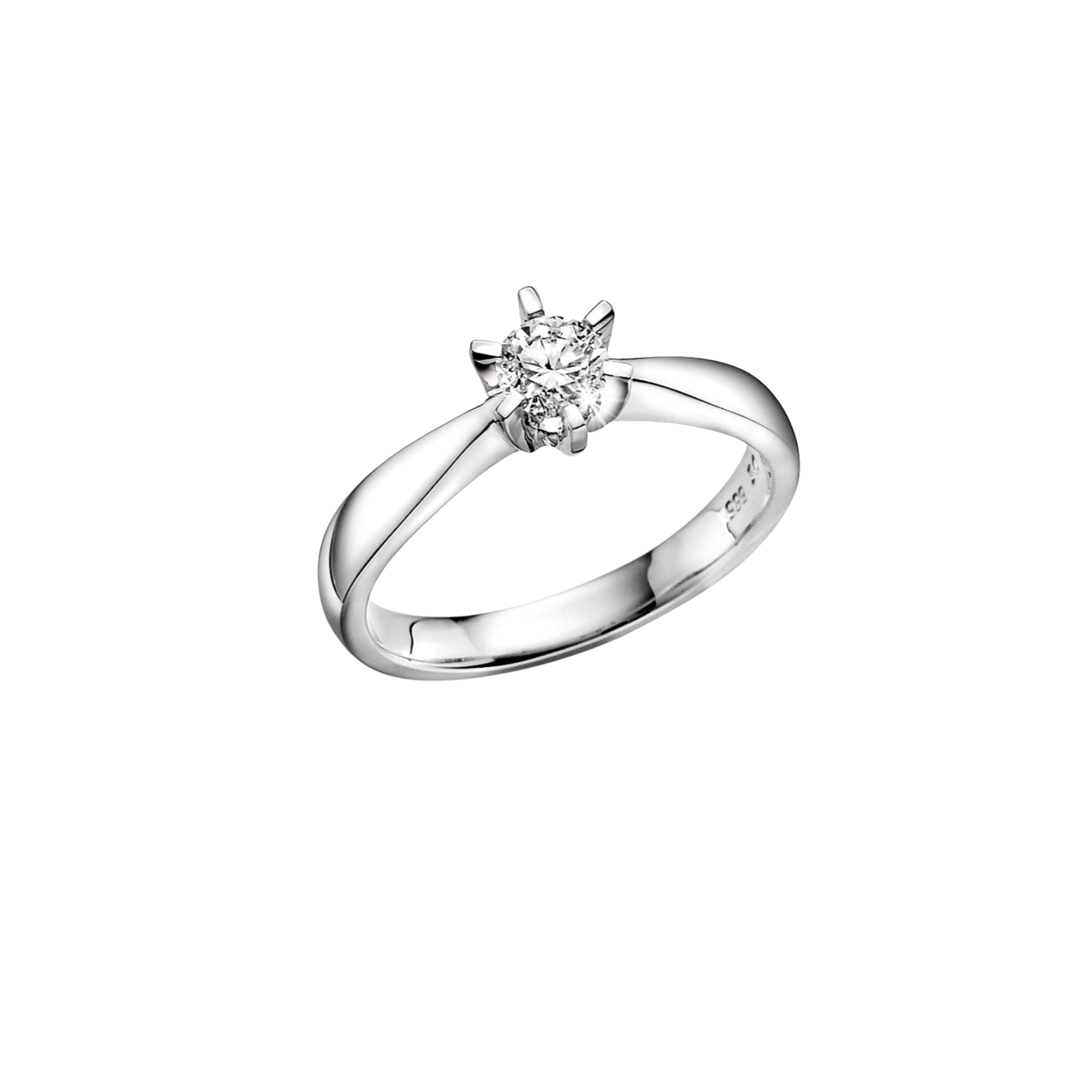 Gullhagen Carola ring, hvitt gull med diamant 0,25ct tw.si.