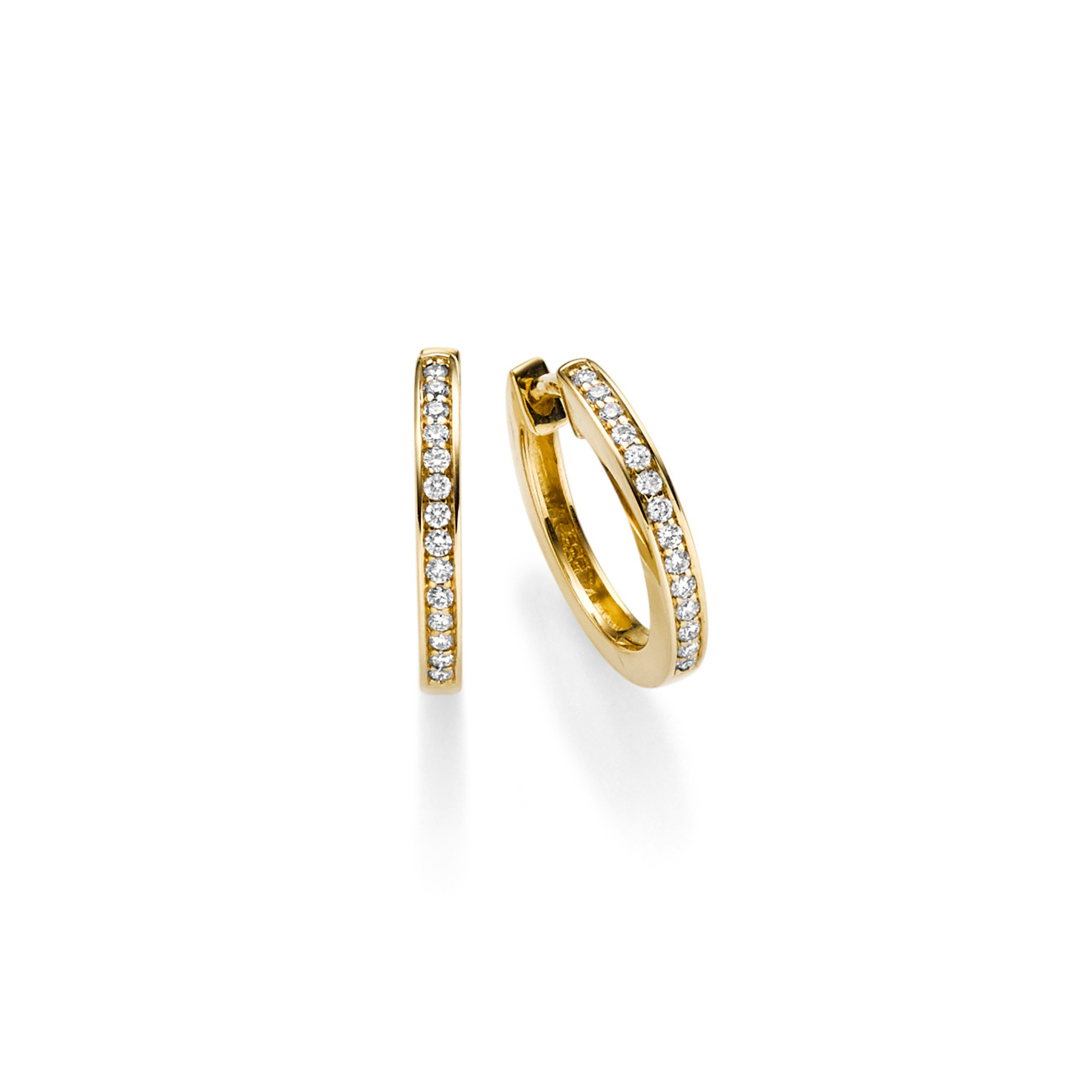 Gullhagen Diamantøreringer, gull med diamanter 0,14ct tw.si.