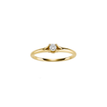Gullhagen Hjertering, gull med diamant 0,10ct tw.si.