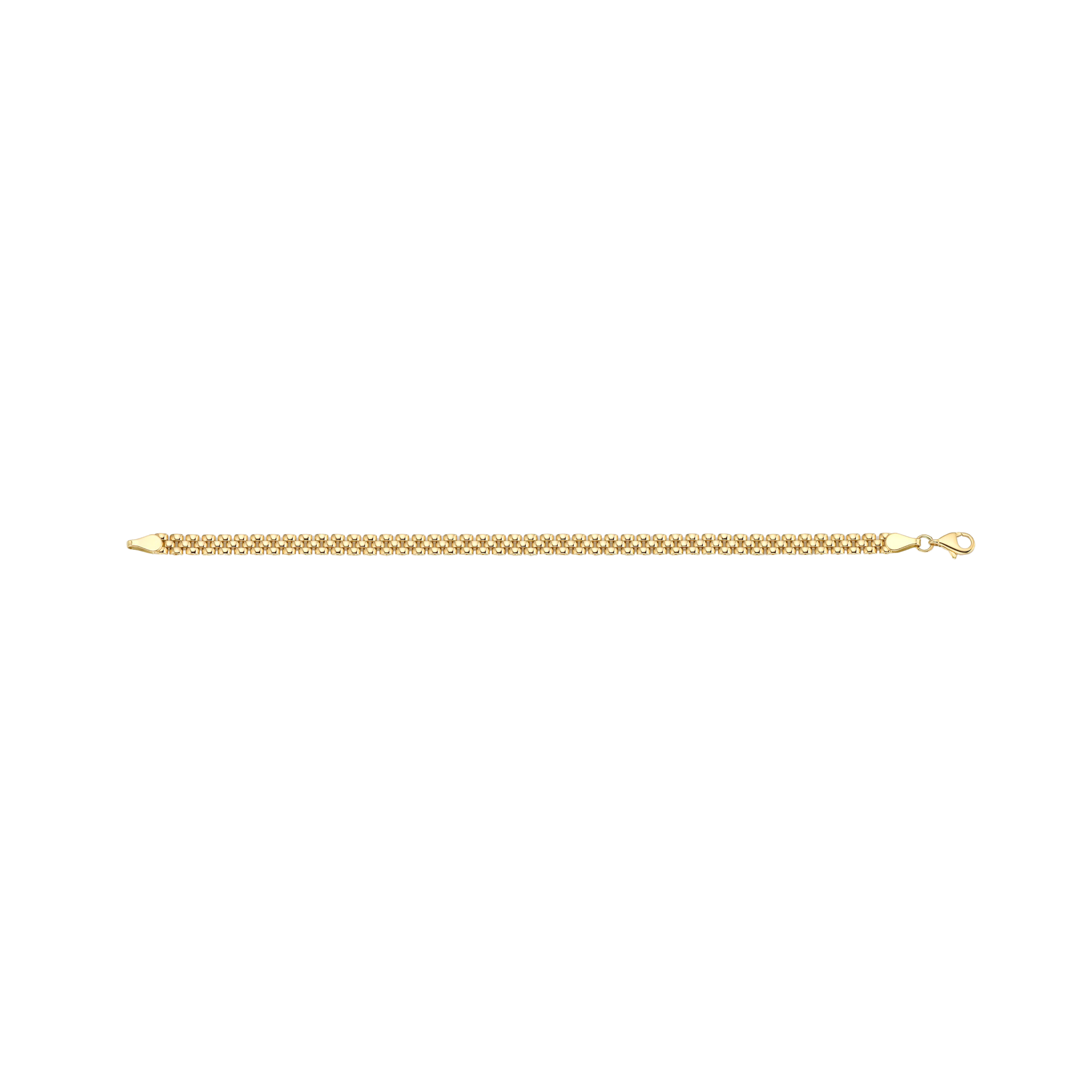 Gullhagen Murstein armbånd 5mm 19cm, gull