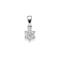 Gullhagen Stjerne anheng, hvitt gull med diamanter 0,15ct tw.si.