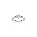 Gullhagen Stjerne ring, hvitt gull med diamanter 0,15ct tw.si.