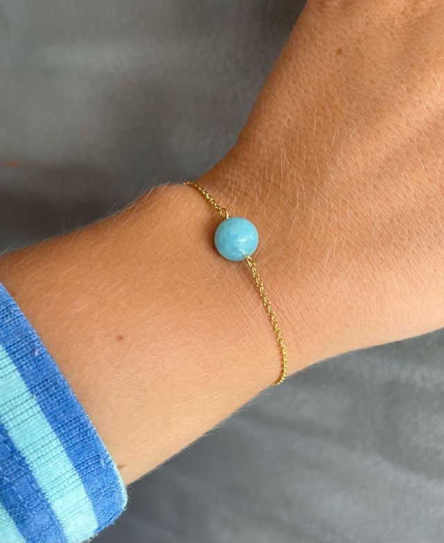Heiring Armbånd med turkis, forgylt sølv