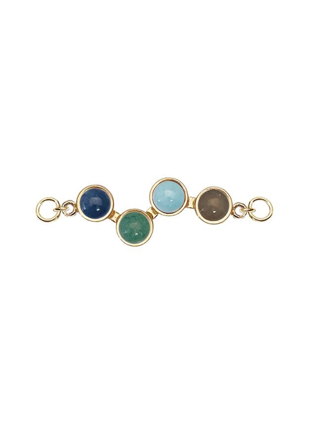 Heiring Horizon top blue mix for multi bangle, sølv forgylt