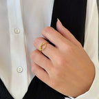 Heiring Knot ring, forgylt sølv