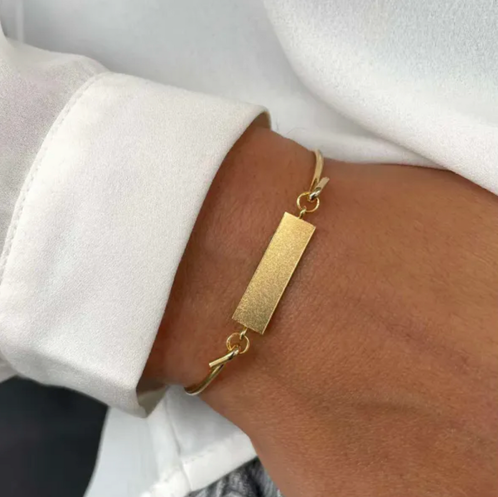 Heiring Signet top for multi bangle, sølv forgylt
